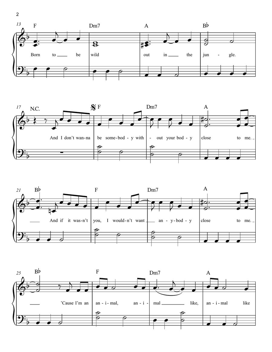 Close To Me Easy Piano scores gallery preview page 2