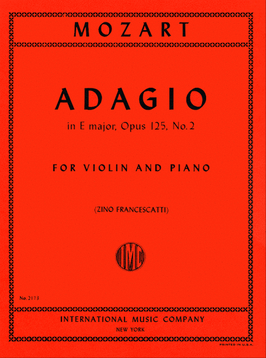 Adagio In E Major, K. 261