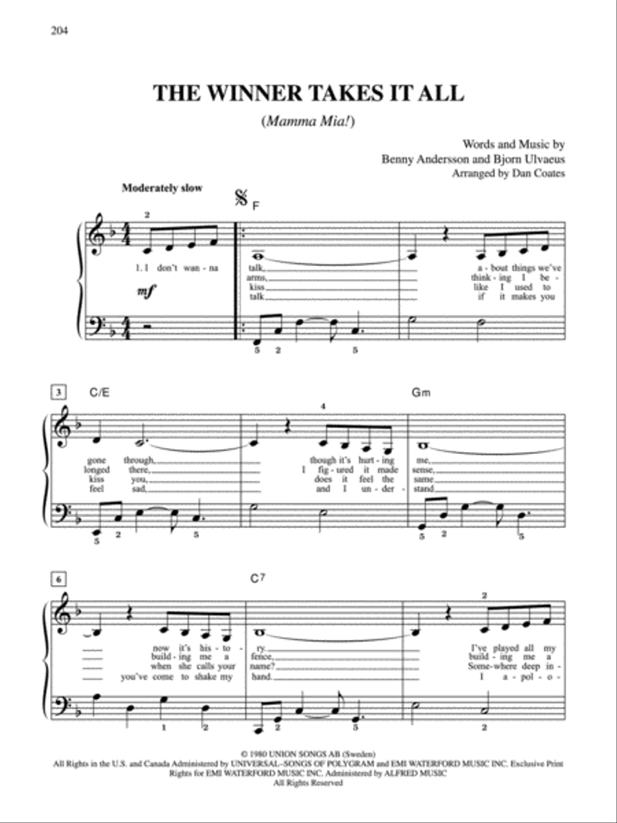 Top 50 Broadway Hits Top 50 Broadway Hits Easy Piano scores gallery preview page 7