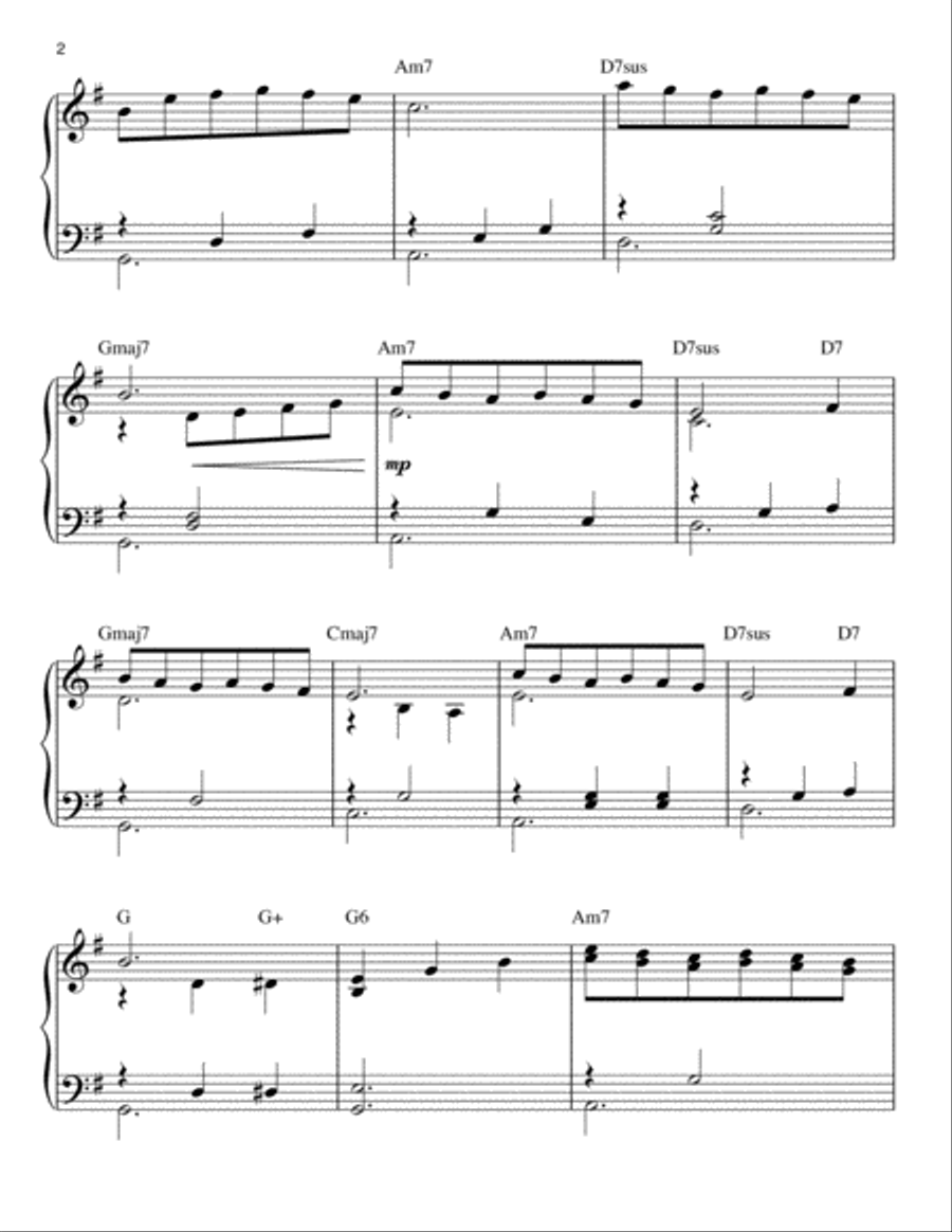 Mia & Sebastian's Theme (from La La Land) Easy Piano scores gallery preview page 2
