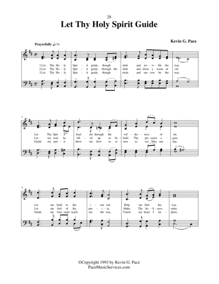 Let Thy Holy Spirit Guide - an original hymn for SATB voices image number null