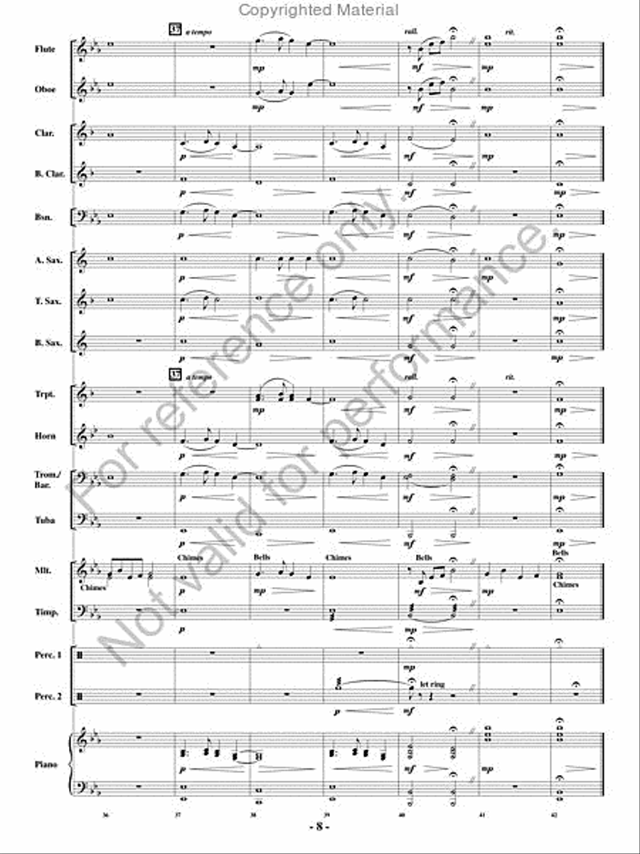 All Through The Night Concert Band scores gallery preview page 7