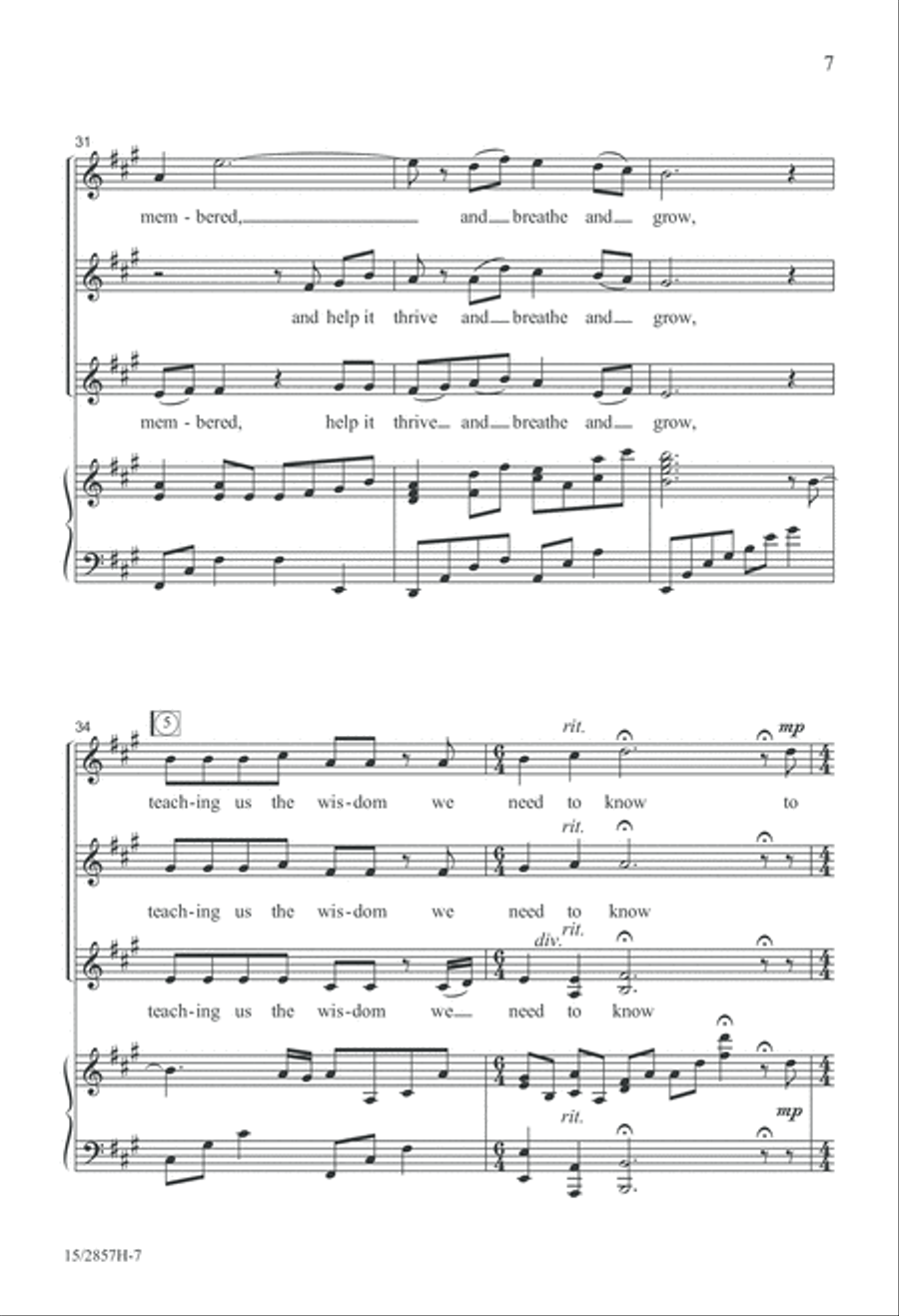 A Song Sung Once SSA scores gallery preview page 8