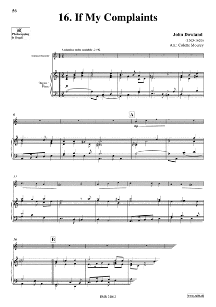 40 Greatest Baroque Hits Volume 1 Soprano Recorder scores gallery preview page 18