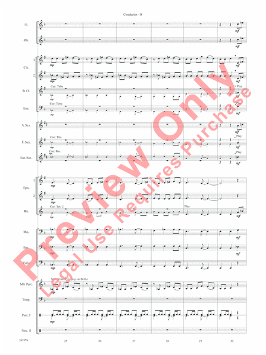 River Valley Legacy (I. River Echoes, II. Railroads, III. Machines, IV. Traditions) Concert Band scores gallery preview page 21