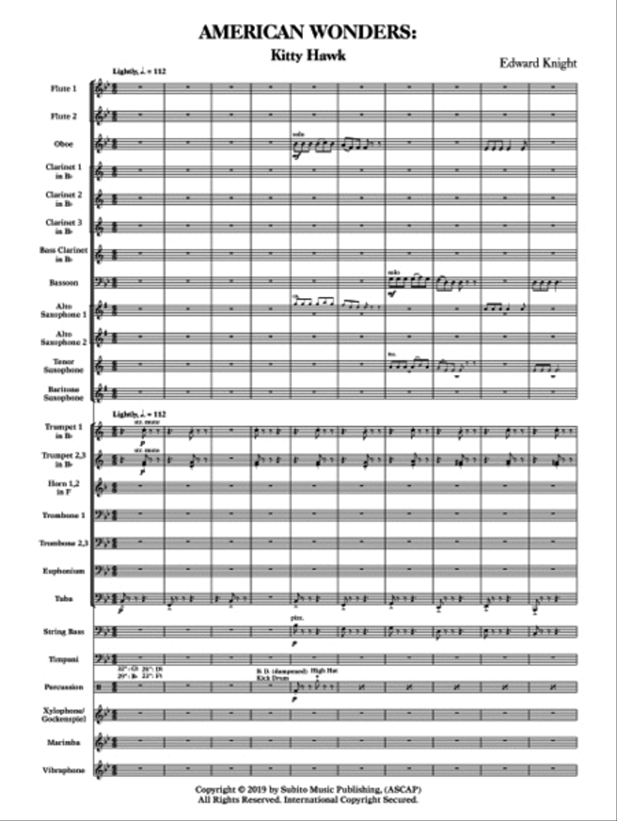 American Wonders: Kitty Hawk Concert Band scores gallery preview page 3