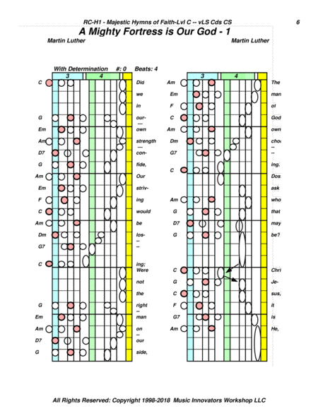 RC-H1 - Majestic Hymns of Faith (Key Map Tablature)