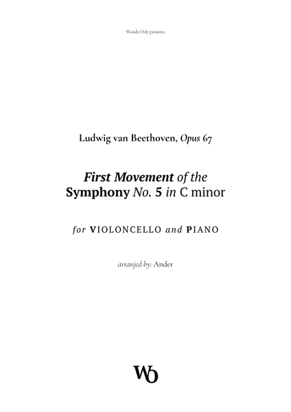 Symphony No. 5 by Beethoven for Cello and Piano image number null