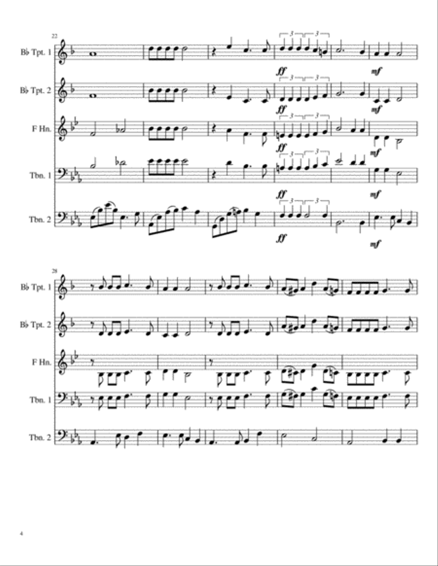 All I Have To Do Is Dream Brass Ensemble scores gallery preview page 4