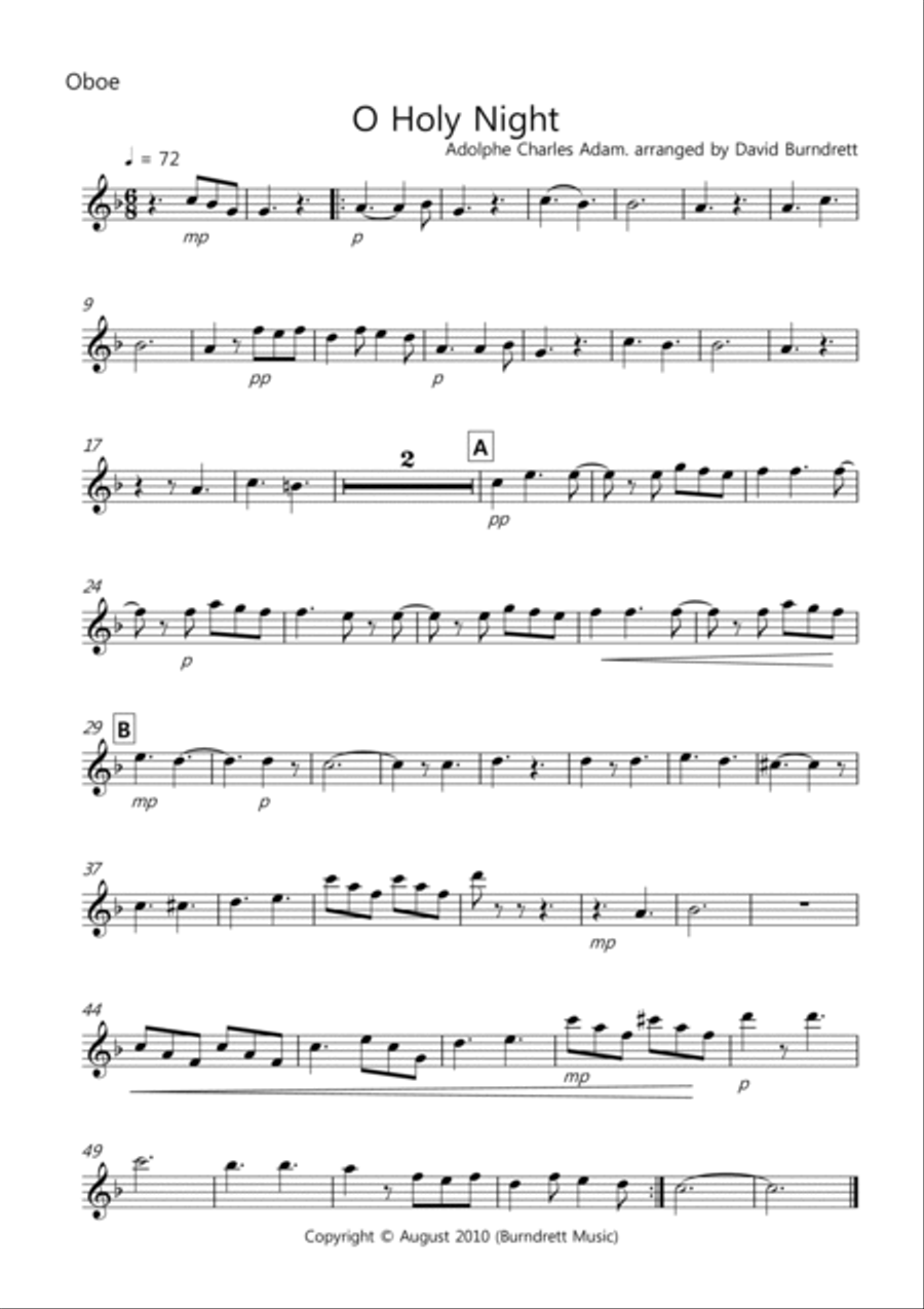 O Holy Night for Wind Quintet Woodwind Quintet scores gallery preview page 4