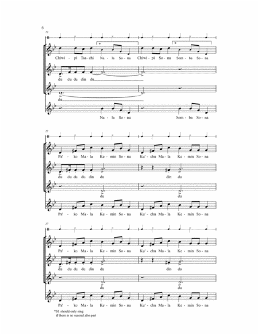 Cancion de los Tsachilas SSAA scores gallery preview page 7