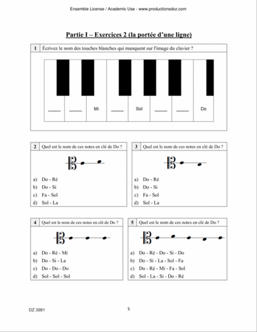 La Méthode Coe de théorie musicale, partie 1 Collection / Songbook scores gallery preview page 5