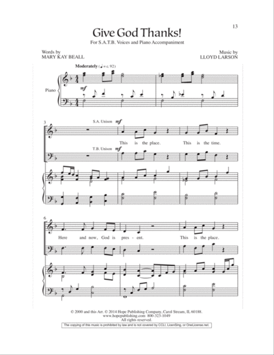 Worship Openers: Introits that Work!, Vol. 2 4-Part scores gallery preview page 15