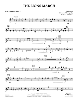 The Lions March (arr. Robert Buckley) - Eb Alto Saxophone 2