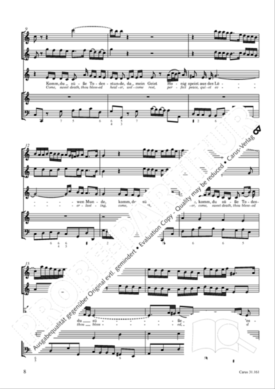 Komm, du susse Todesstunde 4-Part scores gallery preview page 8