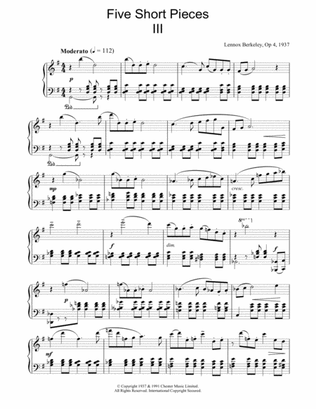 Five Short Pieces, No. 3, Op. 4