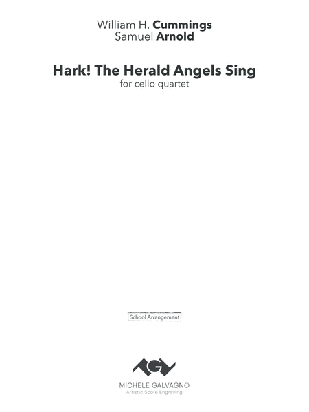 Hark! The Herald Angels Sing! for Cello Quartet