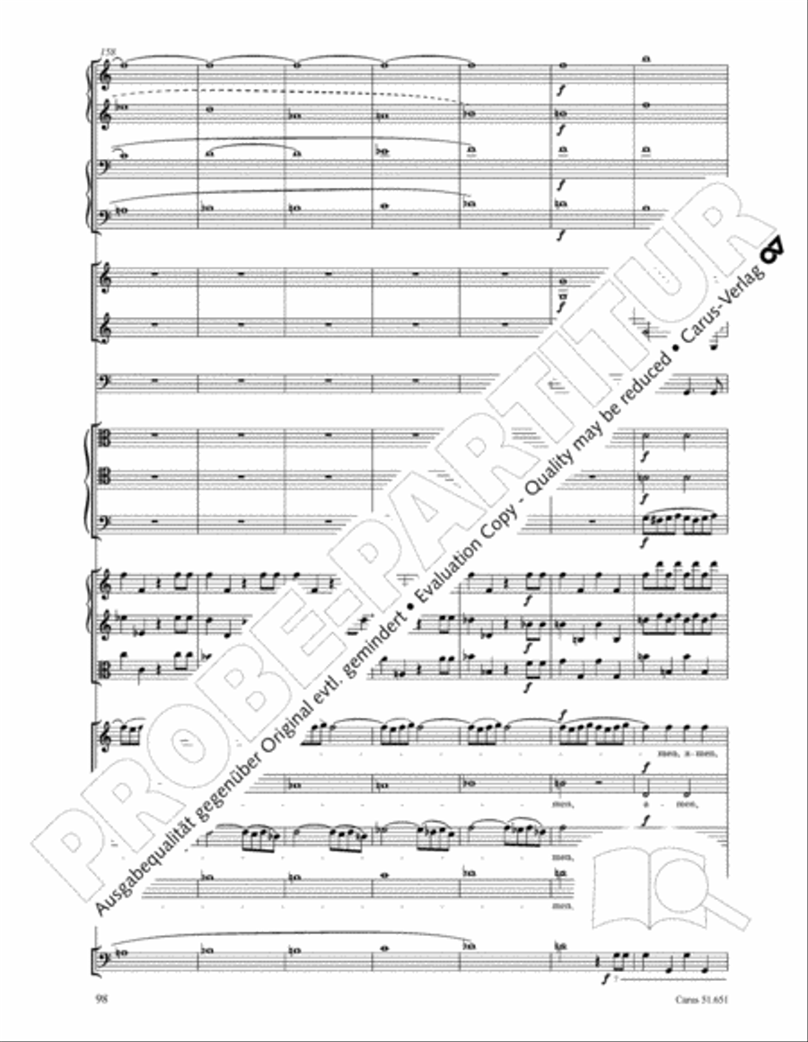 C Minor Mass, K. 427 (Missa in c KV 427) 4-Part scores gallery preview page 114