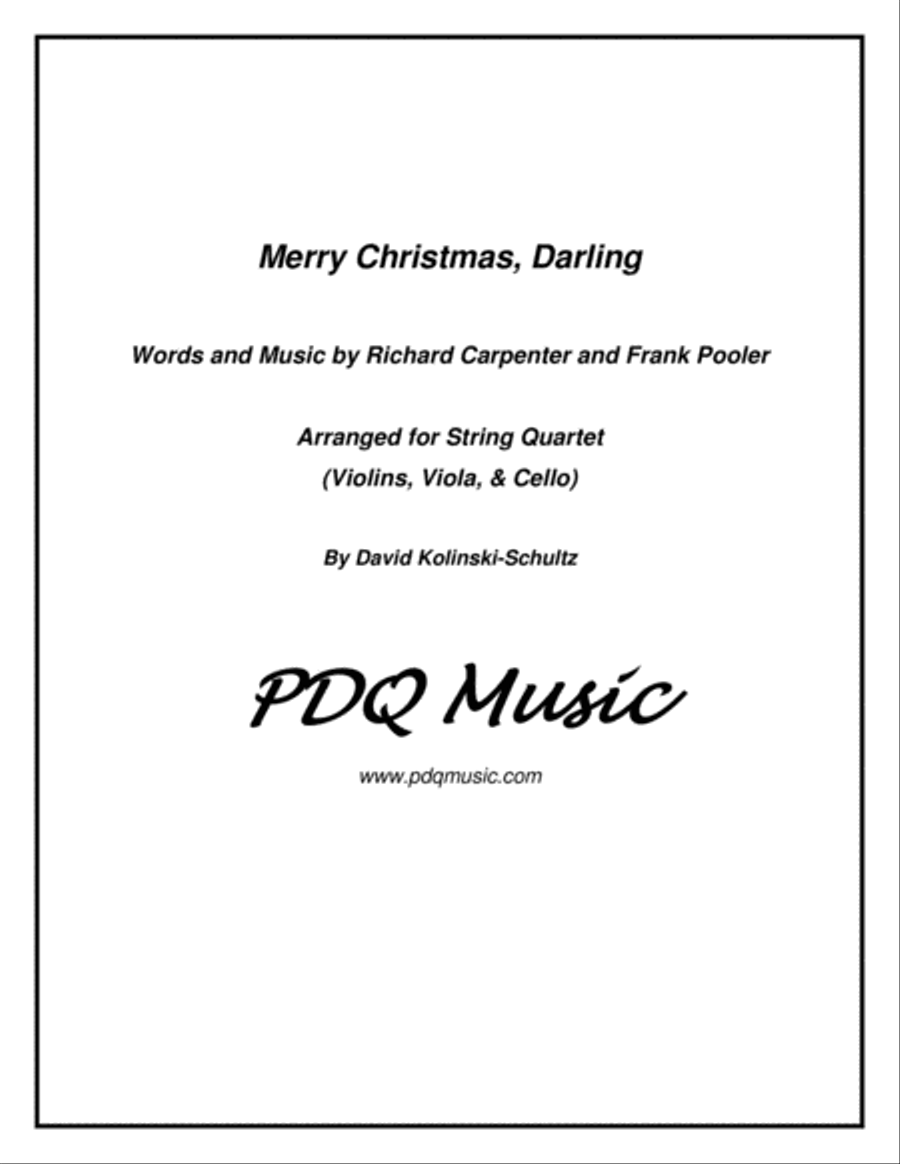 Merry Christmas, Darling String Quartet scores gallery preview page 1