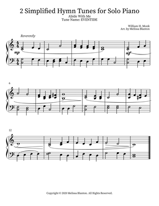Book cover for 2 Simplified Hymn Tunes for Solo Piano
