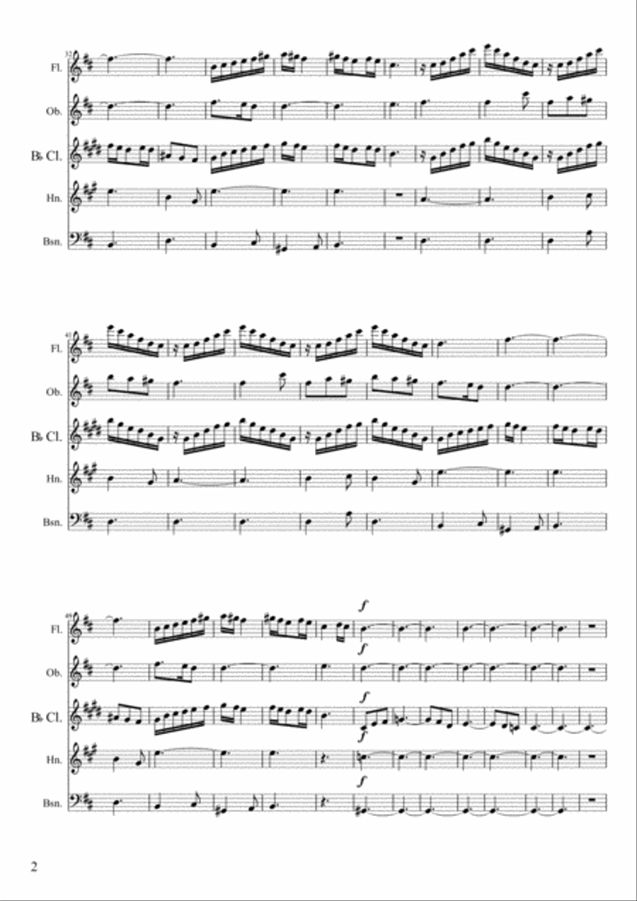 L'occhio del lupo Woodwind Quintet scores gallery preview page 2