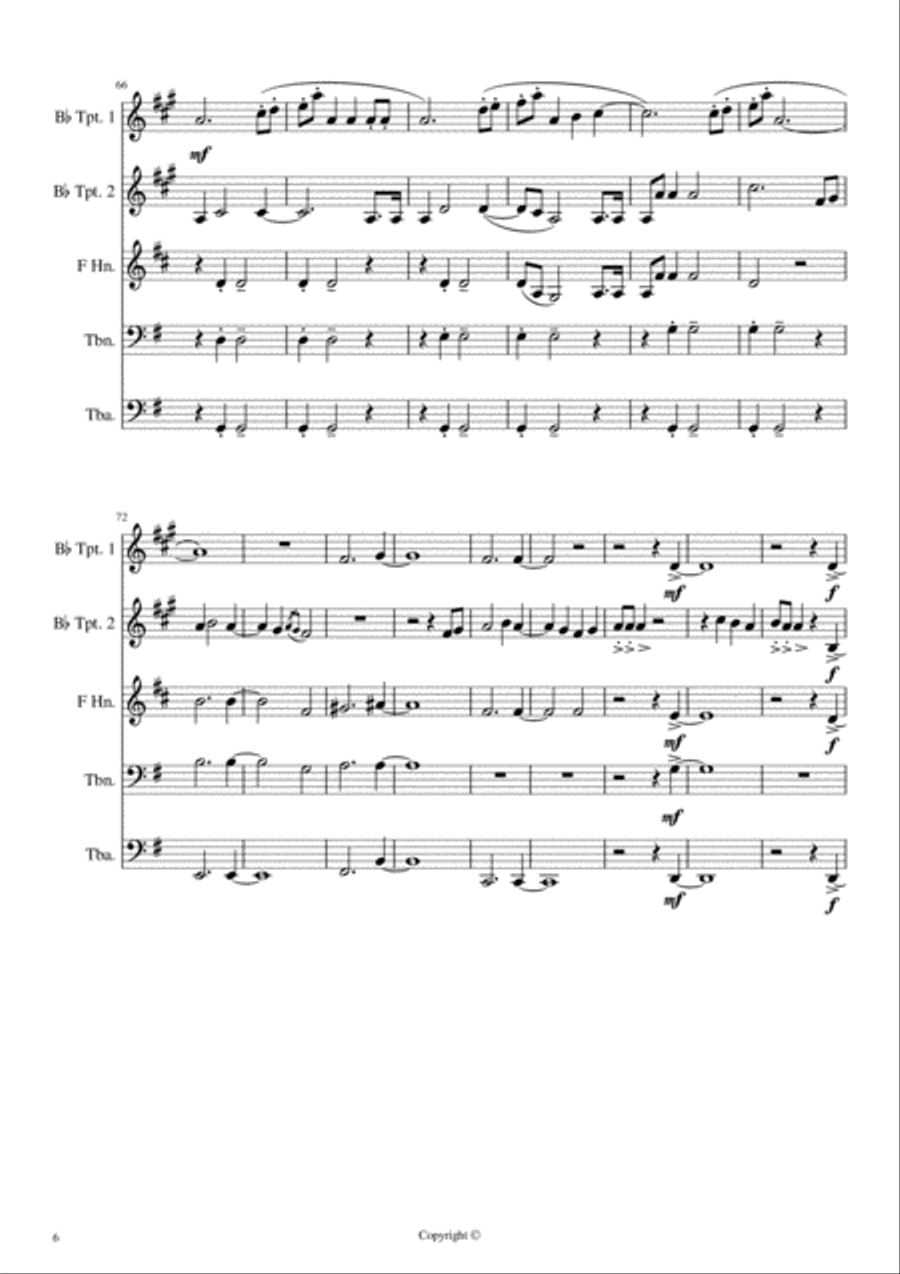 The Name Of The Game Brass Ensemble scores gallery preview page 6