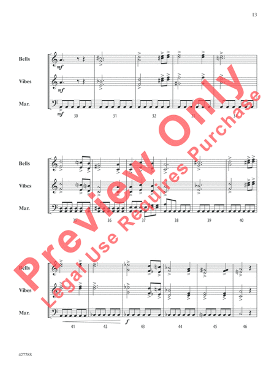 Classic Mallet Trios -- Beethoven Small Ensemble scores gallery preview page 14