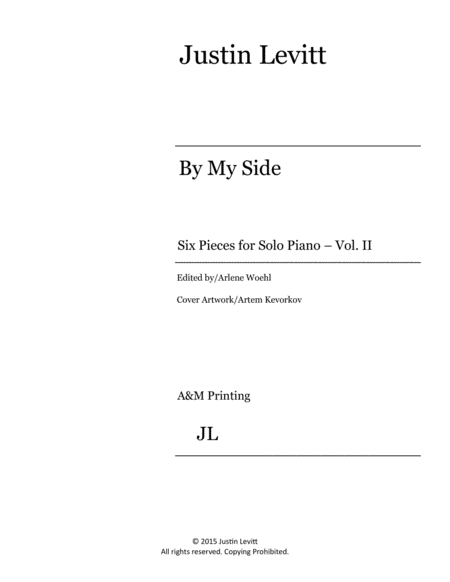 Justin Levitt Piano Solos - By My Side (Vol. II) image number null