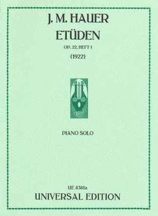Etuden Op. 22, Heft 1 1922