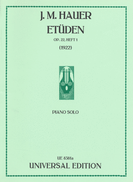 Etuden Op. 22, Heft 1 1922