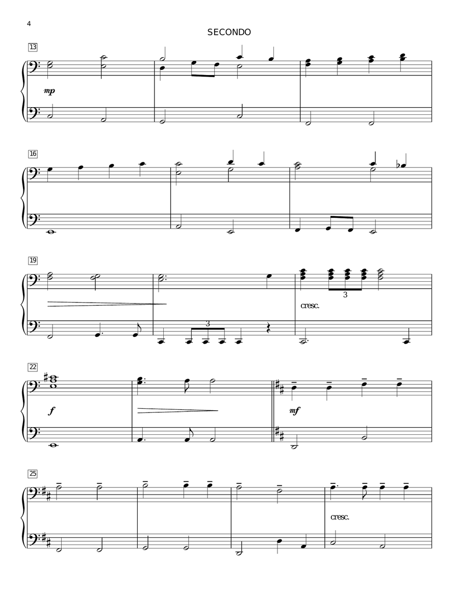 Holy, Holy, Holy! Lord God Almighty Piano Duet scores gallery preview page 3