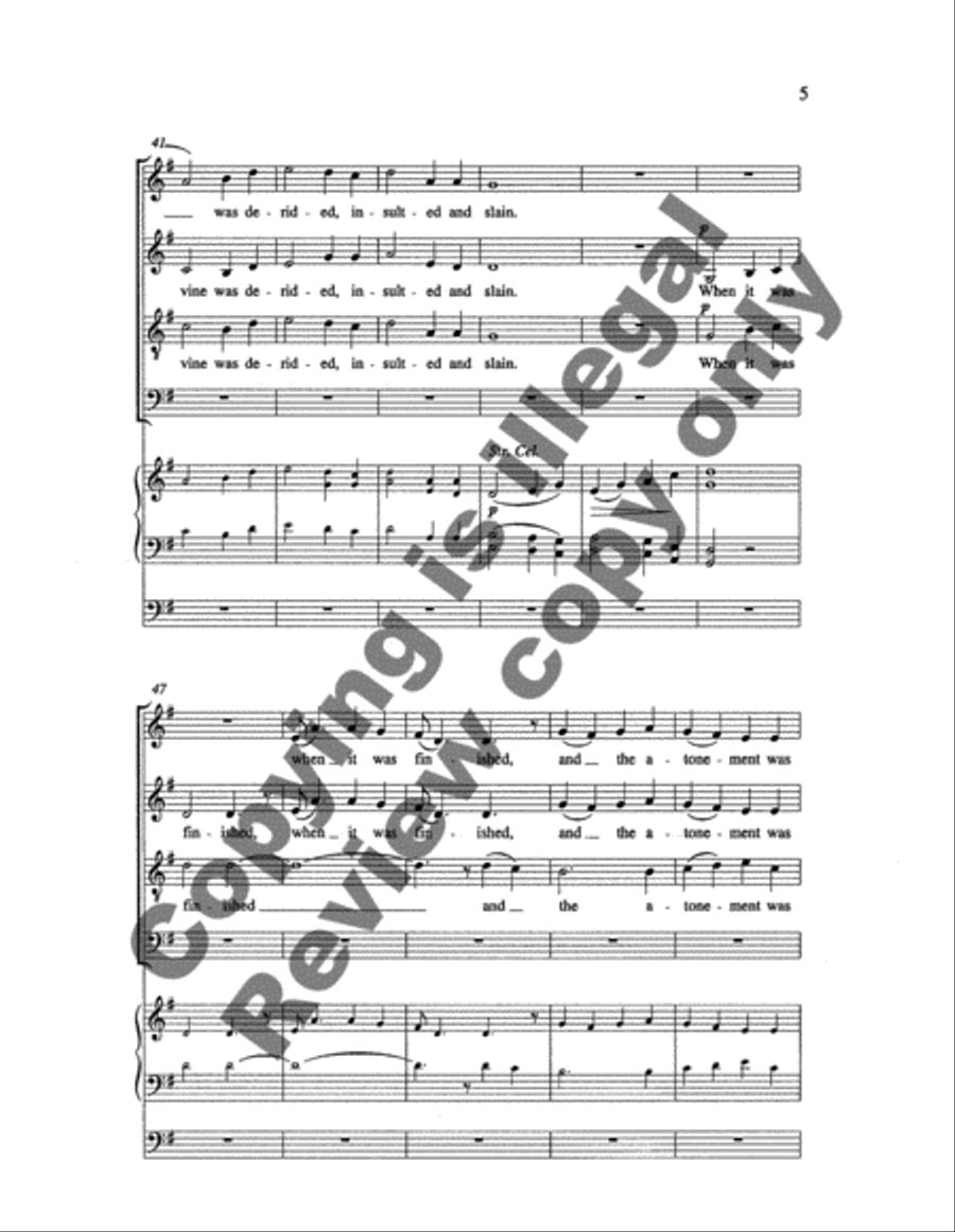 Saw Ye My Savior? 4-Part scores gallery preview page 5