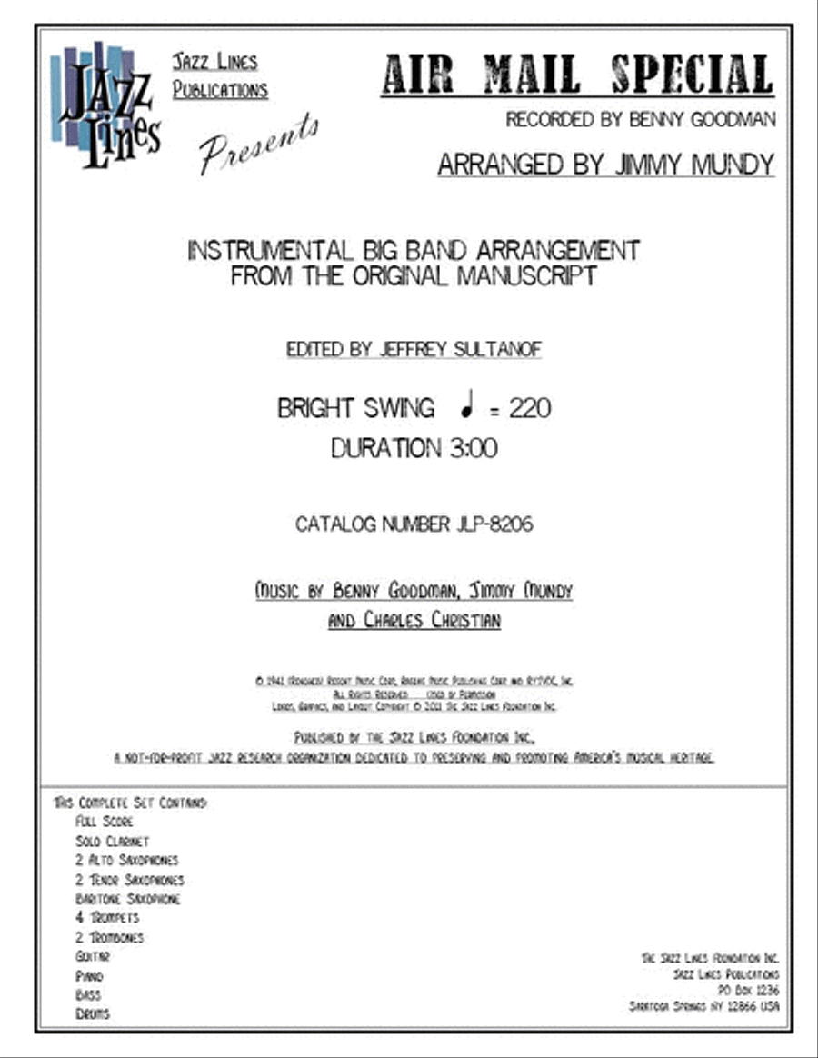 Air Mail Special Big Band scores gallery preview page 1