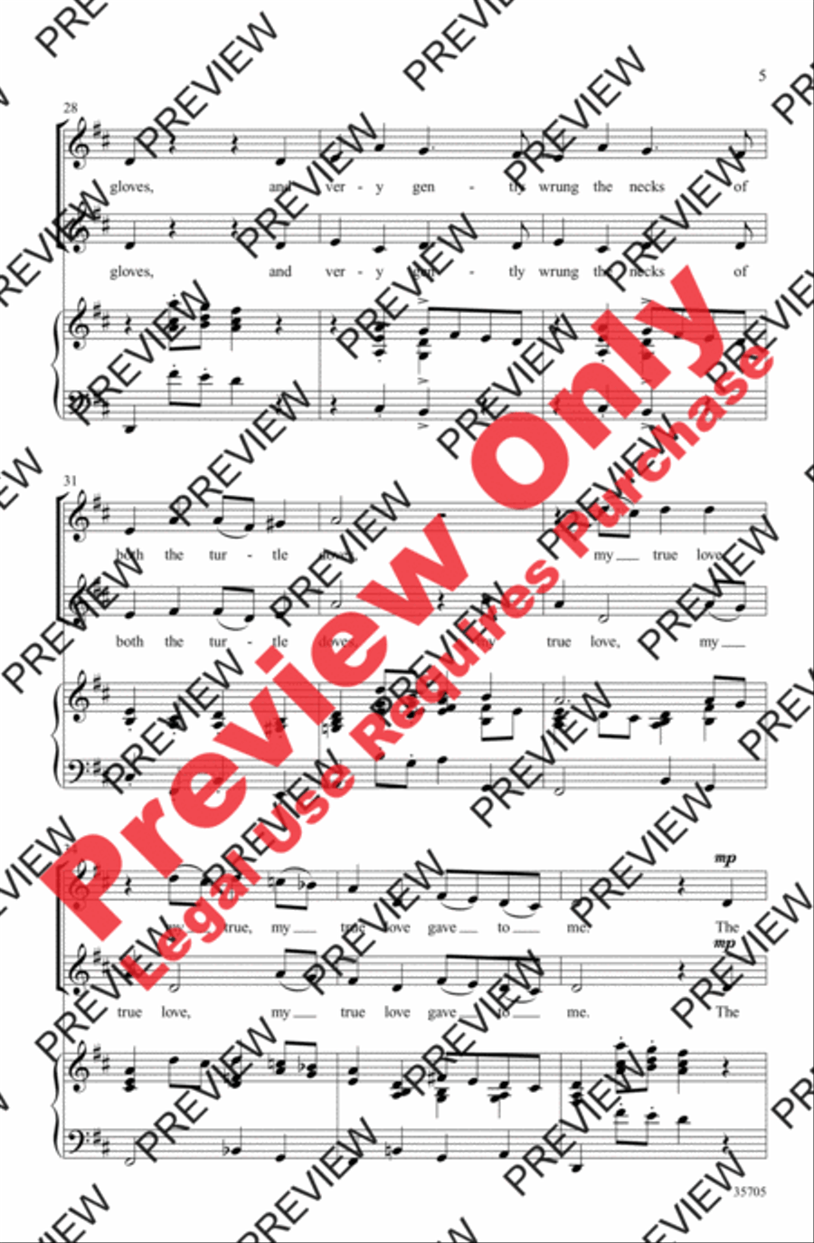 The Twelve Days After Christmas 2-Part scores gallery preview page 5