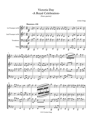 Book cover for Victoria Day – A Royal Celebration (brass quartet)