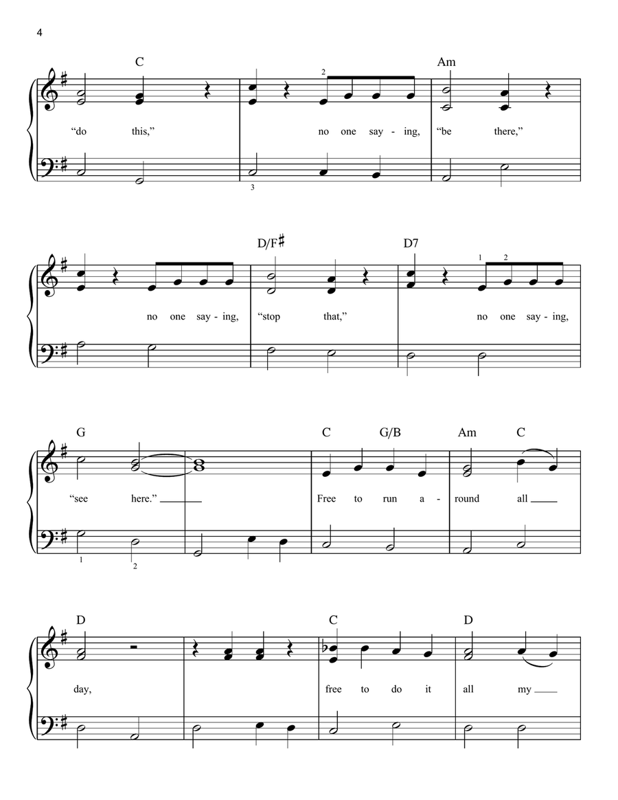 I Just Can't Wait To Be King (from The Lion King) Easy Piano scores gallery preview page 4