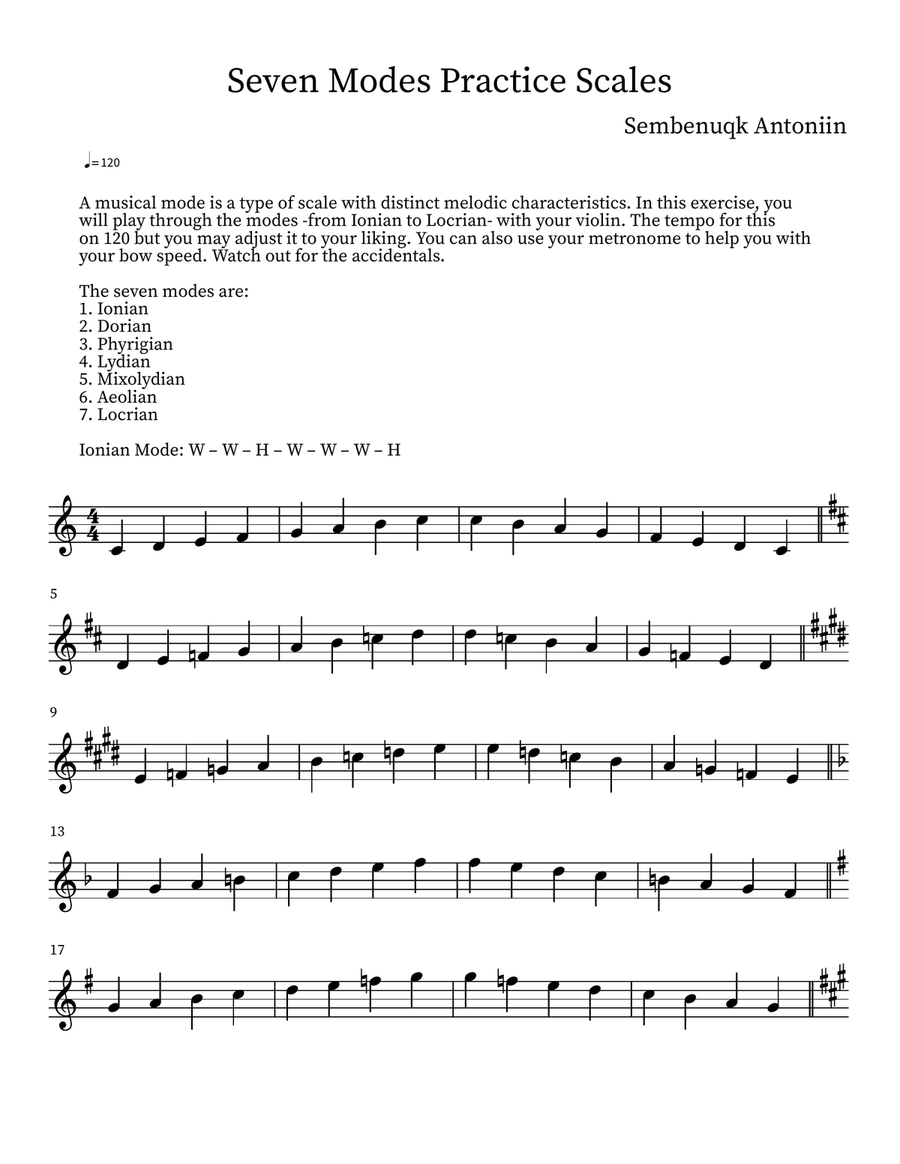 Seven Modes Part scores gallery preview page 1
