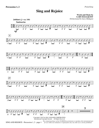 Sing and Rejoice - Percussion 1 & 2