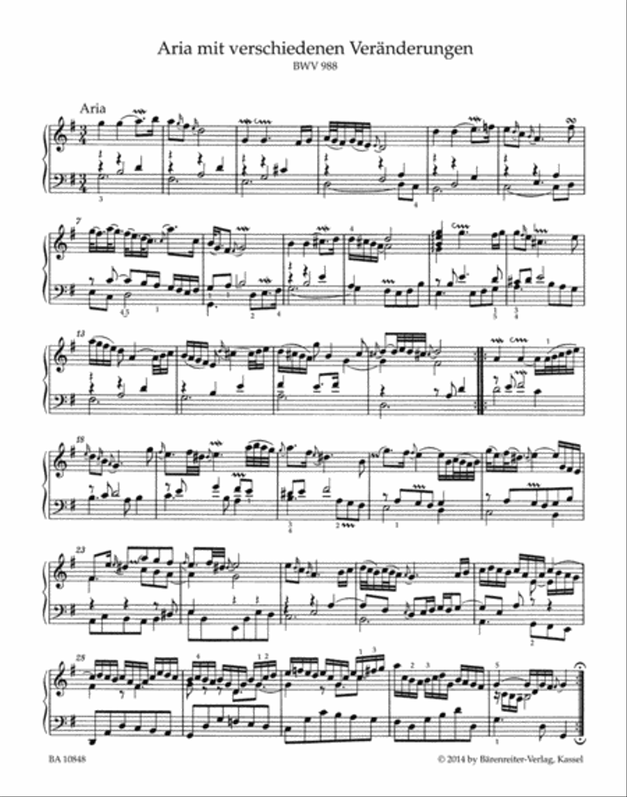 Goldberg Variations BWV 988 Piano Solo scores gallery preview page 2