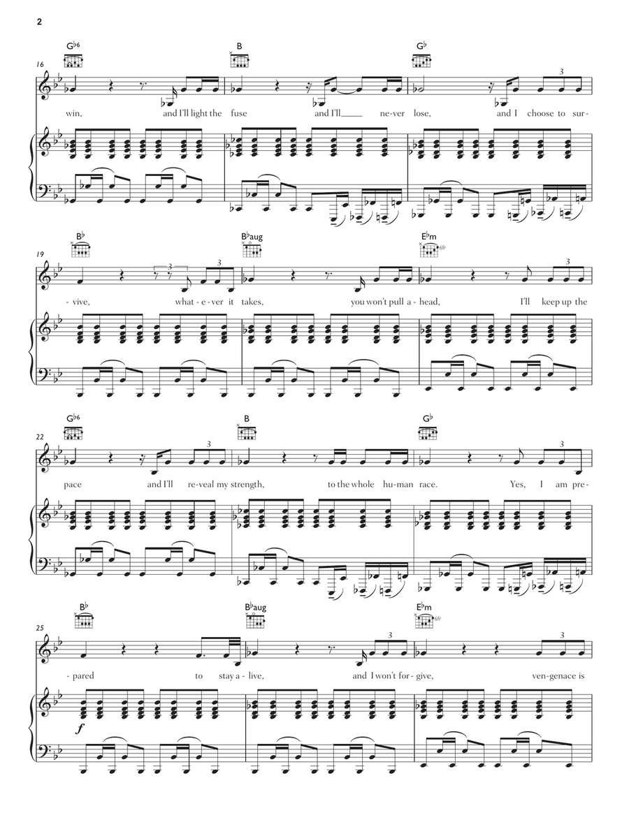 Survival Survival Piano, Vocal, Guitar scores gallery preview page 2