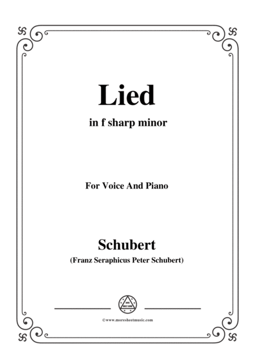 Schubert-Lied(Mutter geht durch ihre Kammern),D.373,in f sharp minor,for Voice&Piano image number null
