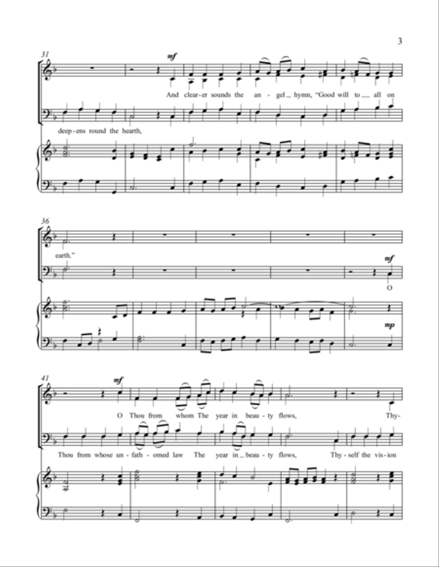 All beautiful the march of days 4-Part scores gallery preview page 8