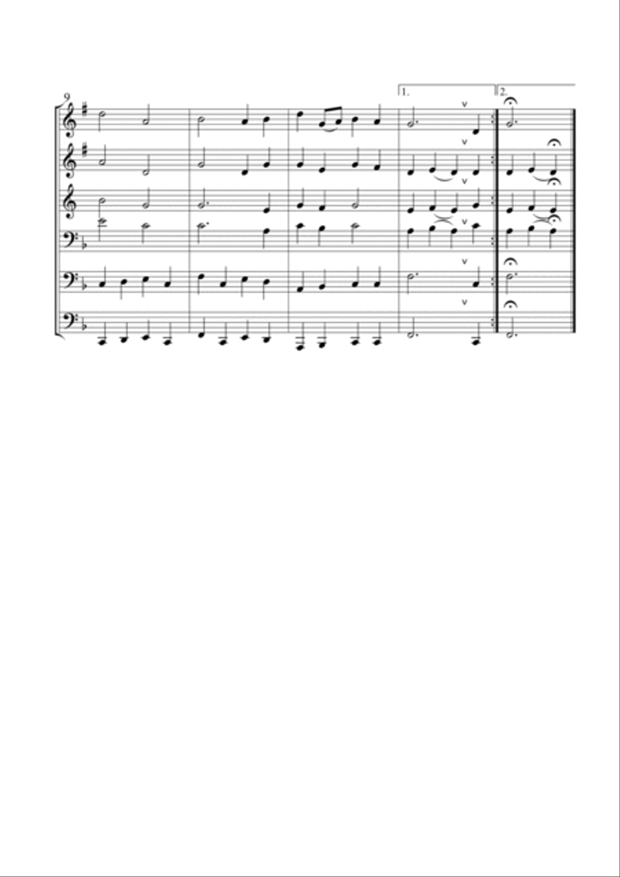 Born in Bethlehem (Zu Bethlehem geboren, EG 32), trad. Christmas Carol for Brass Quartet Brass Quartet scores gallery preview page 3