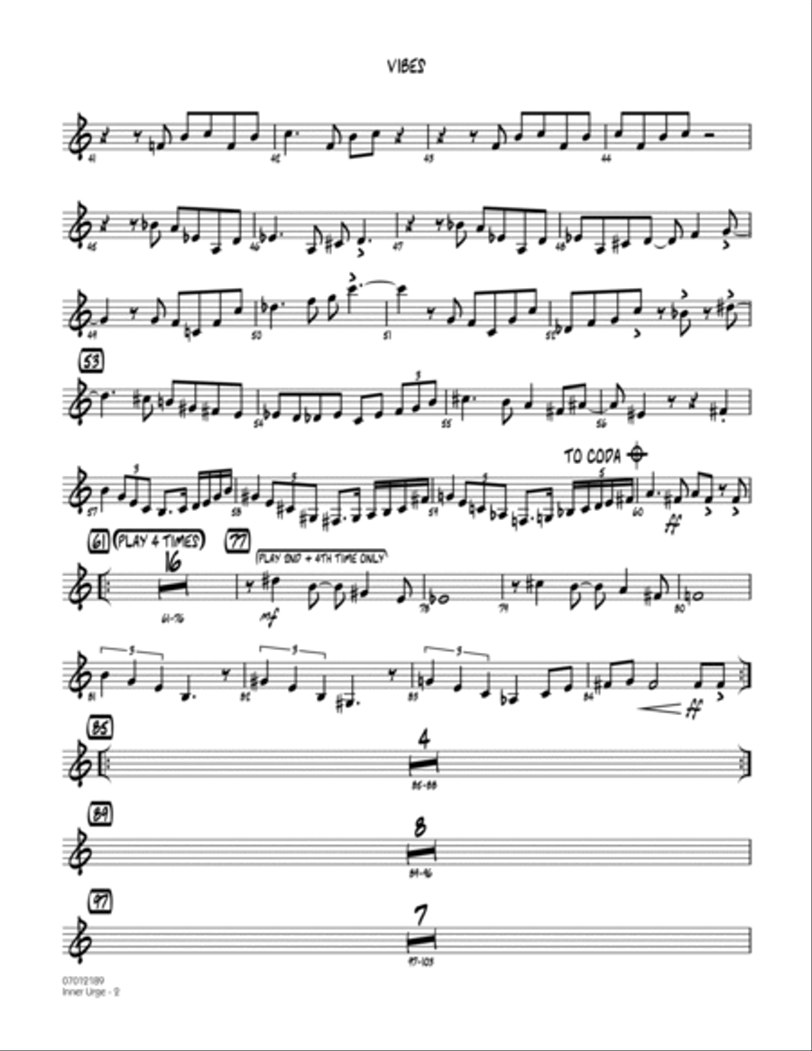 Inner Urge - Vibes Vibraphone scores gallery preview page 2