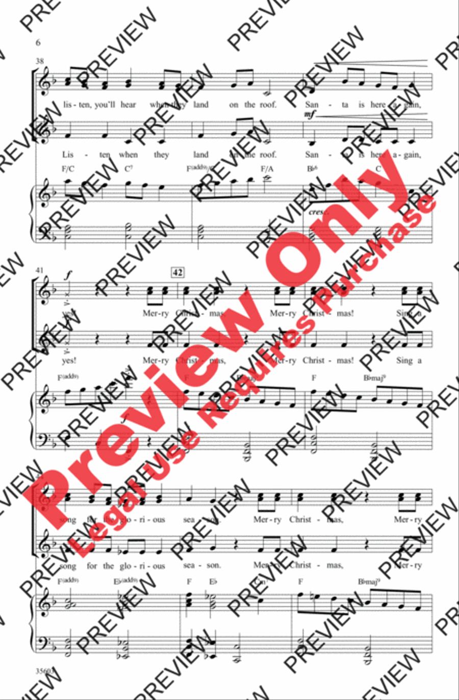 Merry Christmas, Merry Christmas Women's Choir scores gallery preview page 6