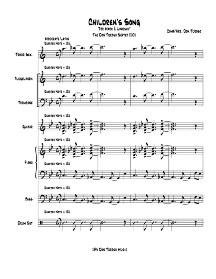 Children's Song Jazz Ensemble scores gallery preview page 2