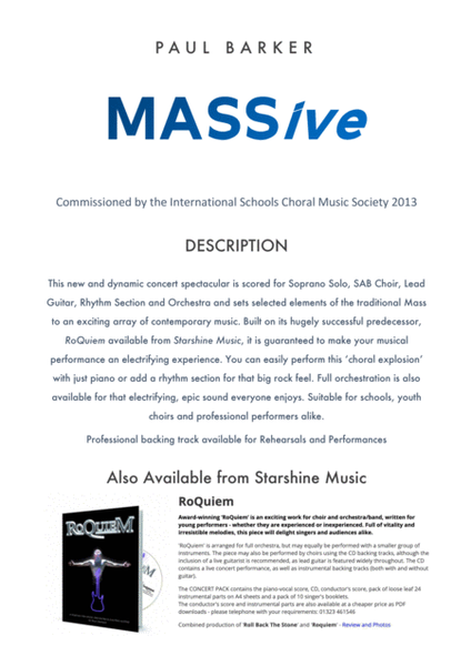 MASSive - A Mass in Rock (Instrumental Pack Minus Score) image number null