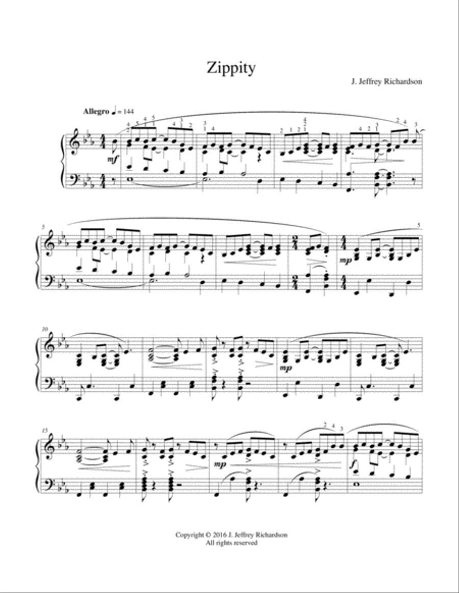 Zippity Piano Solo scores gallery preview page 2