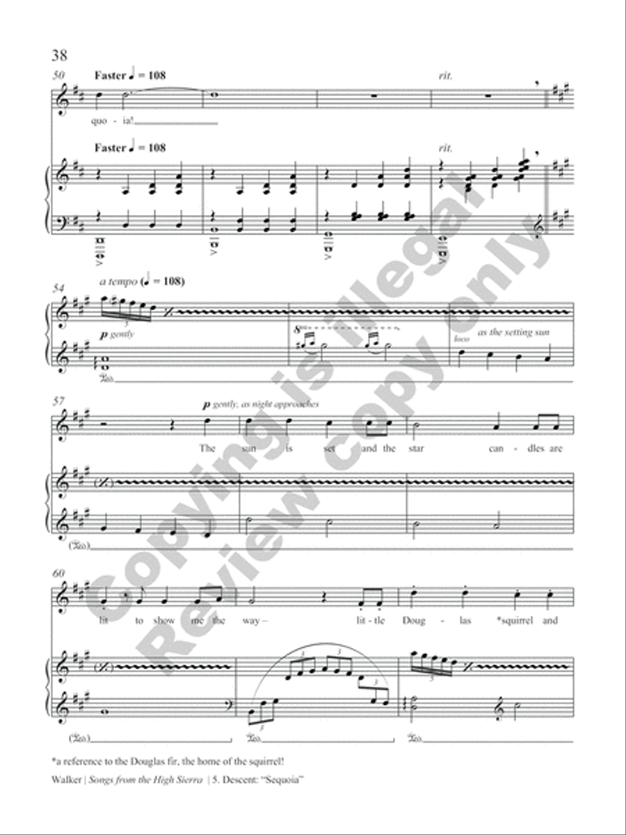 Songs from the High Sierra High Voice scores gallery preview page 39