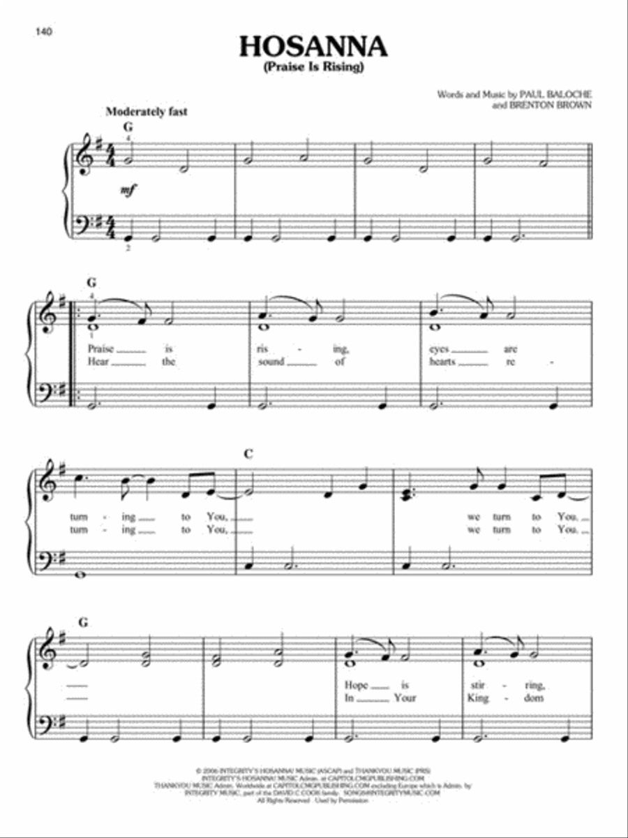 More of the Best Praise & Worship Songs Ever – 2nd Edition Easy Piano scores gallery preview page 6